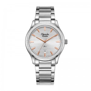 Alexandre Christie AC 8701 Silver White Rosegold Man MDBSSSLRG